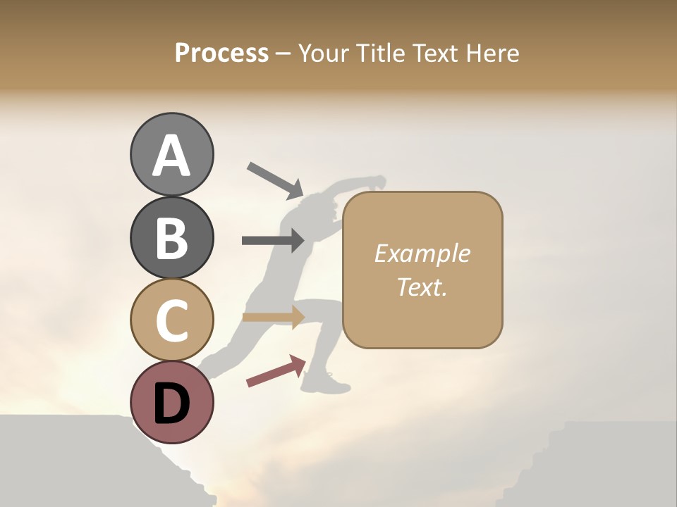 Silhouette Of Jumping Man Against Sunset PowerPoint Template