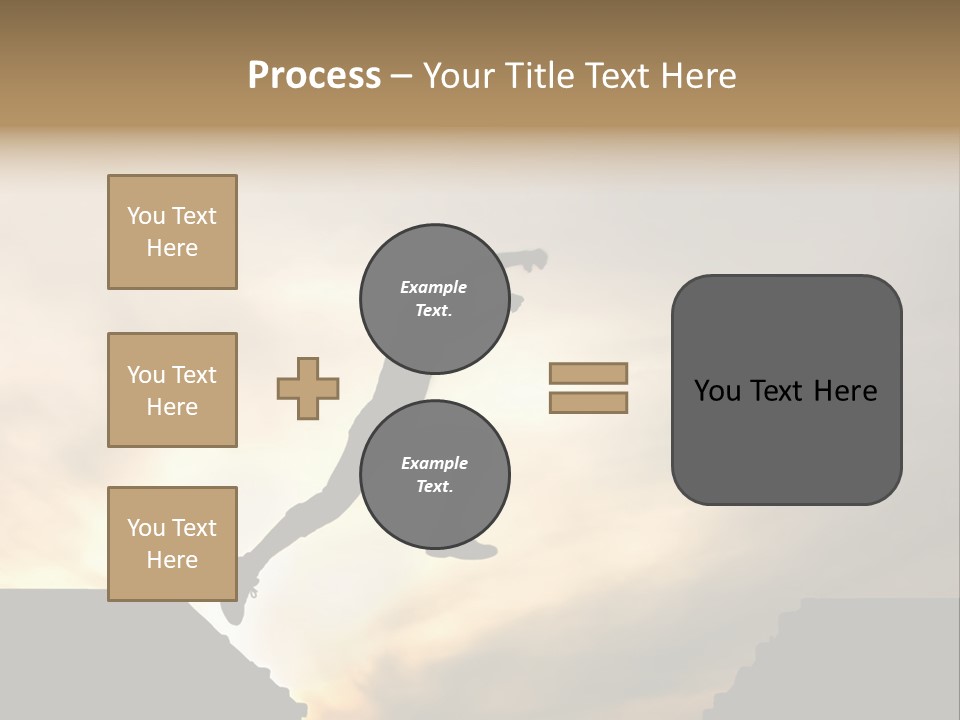 Silhouette Of Jumping Man Against Sunset PowerPoint Template