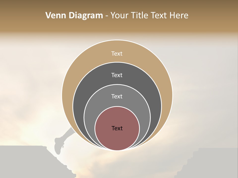 Silhouette Of Jumping Man Against Sunset PowerPoint Template
