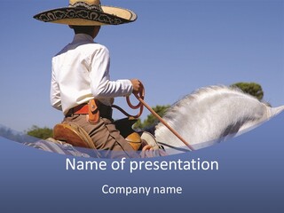 Mexican Boy On Horseback PowerPoint Template