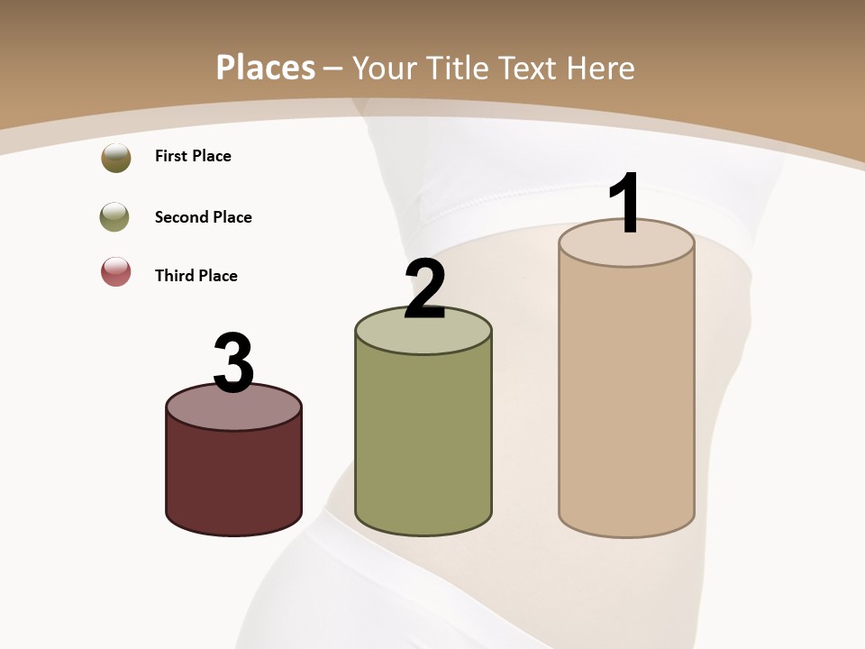 Body Of Young Woman Over White Background PowerPoint Template