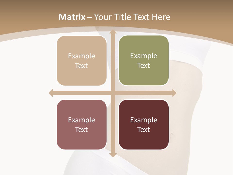 Body Of Young Woman Over White Background PowerPoint Template