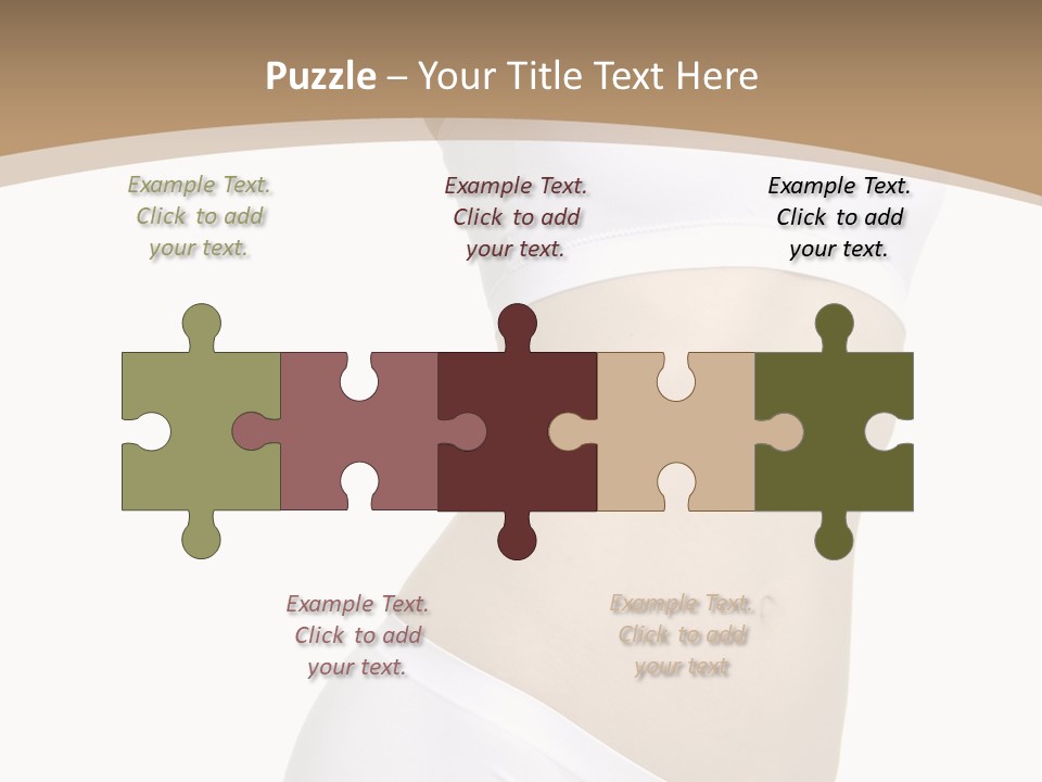 Body Of Young Woman Over White Background PowerPoint Template