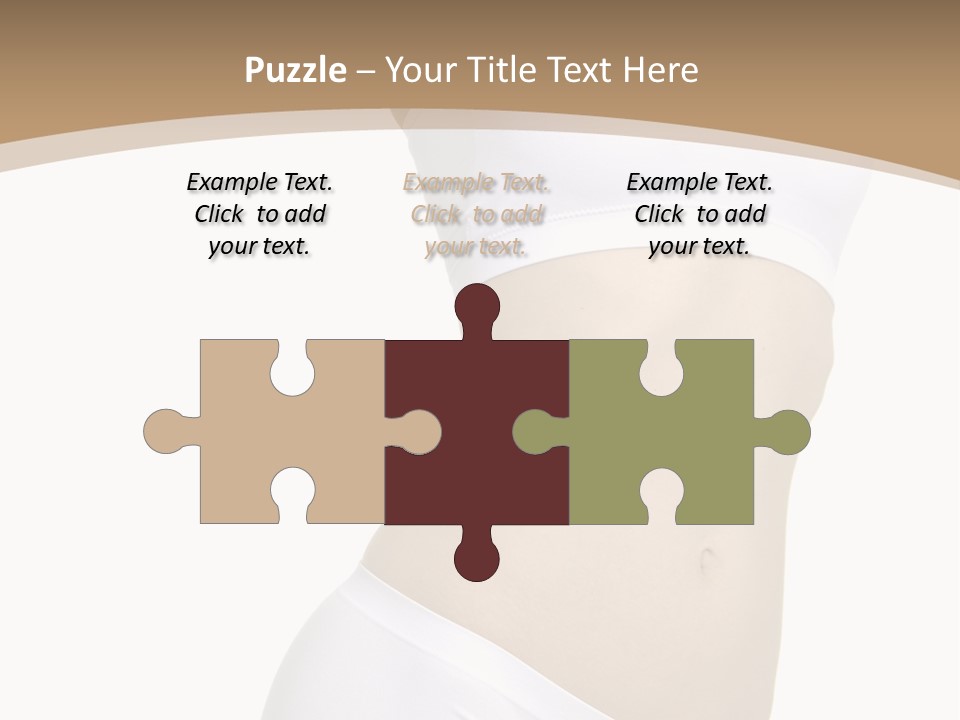 Body Of Young Woman Over White Background PowerPoint Template