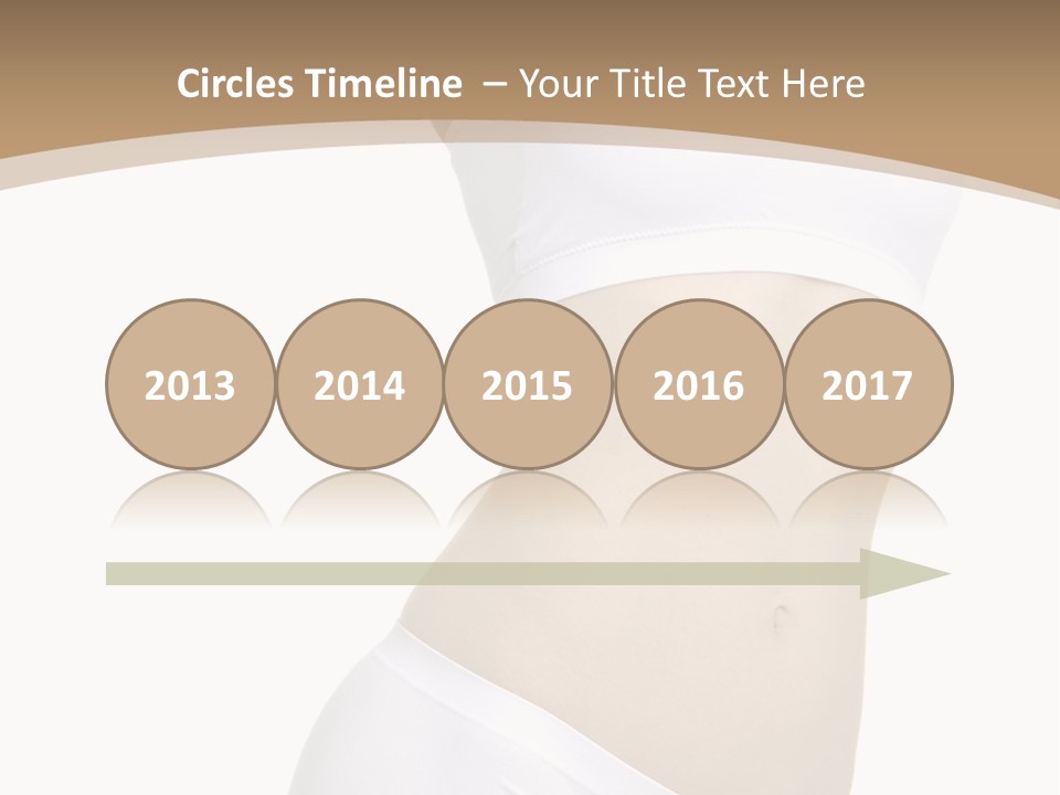 Body Of Young Woman Over White Background PowerPoint Template