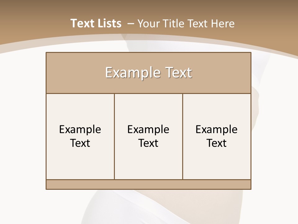 Body Of Young Woman Over White Background PowerPoint Template