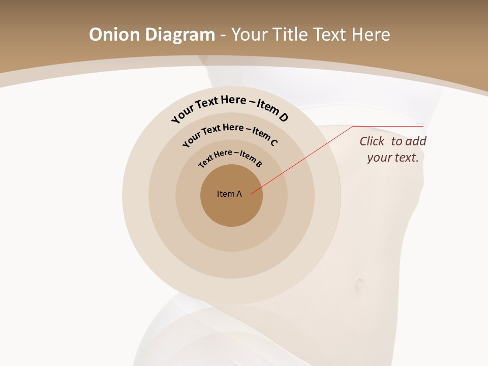 Body Of Young Woman Over White Background PowerPoint Template