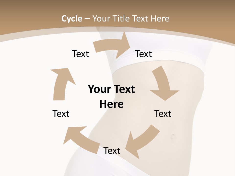 Body Of Young Woman Over White Background PowerPoint Template