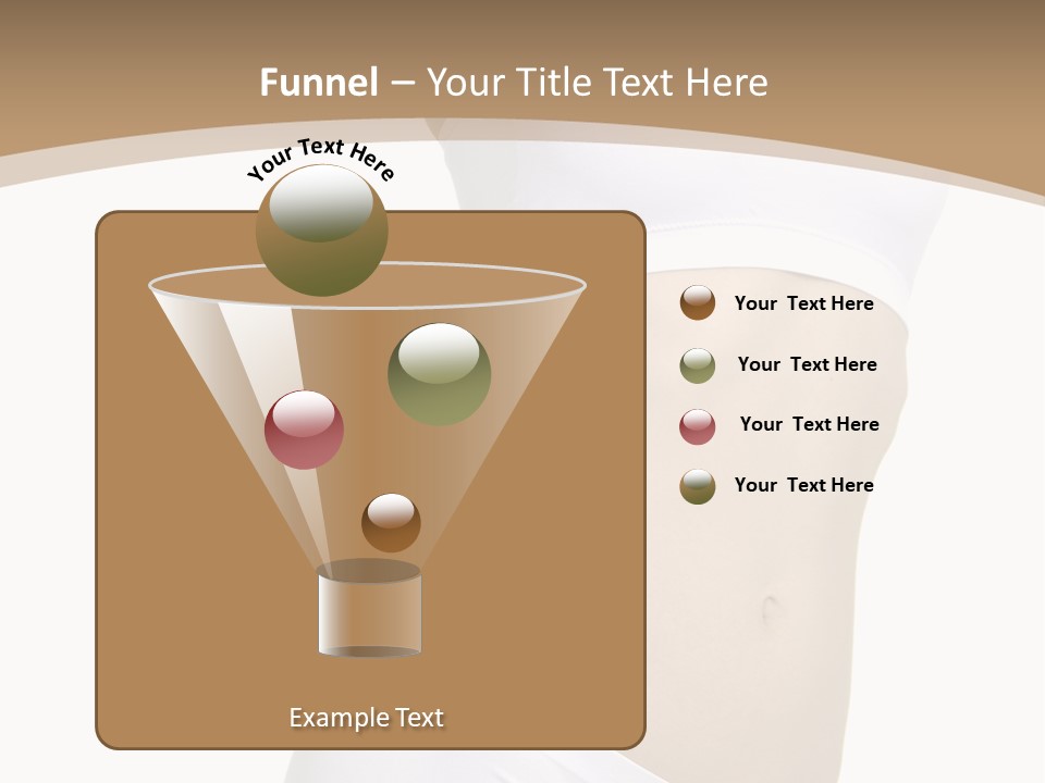 Body Of Young Woman Over White Background PowerPoint Template