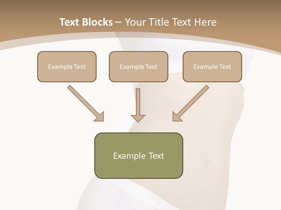 Body Of Young Woman Over White Background PowerPoint Template