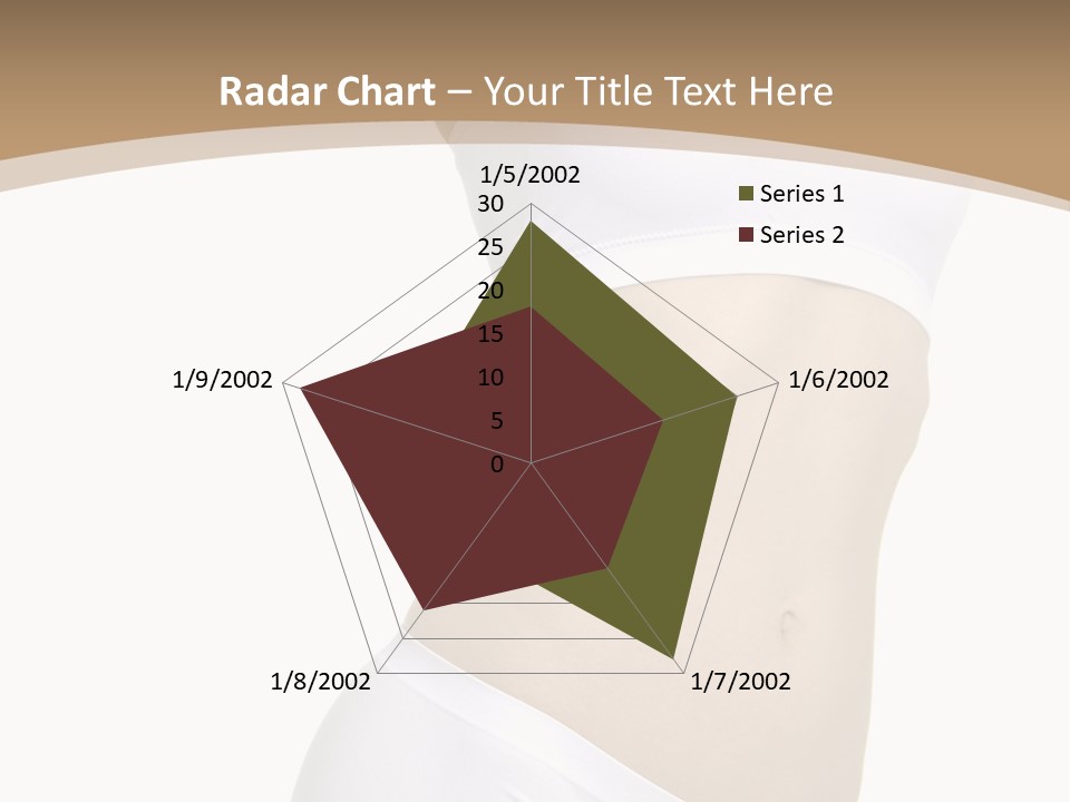 Body Of Young Woman Over White Background PowerPoint Template