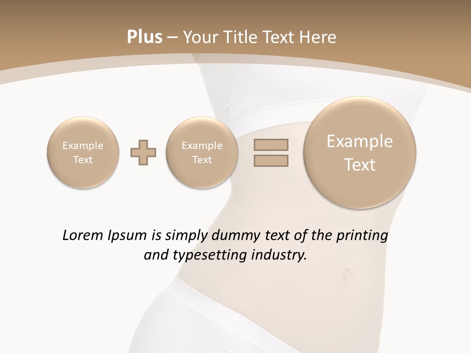 Body Of Young Woman Over White Background PowerPoint Template