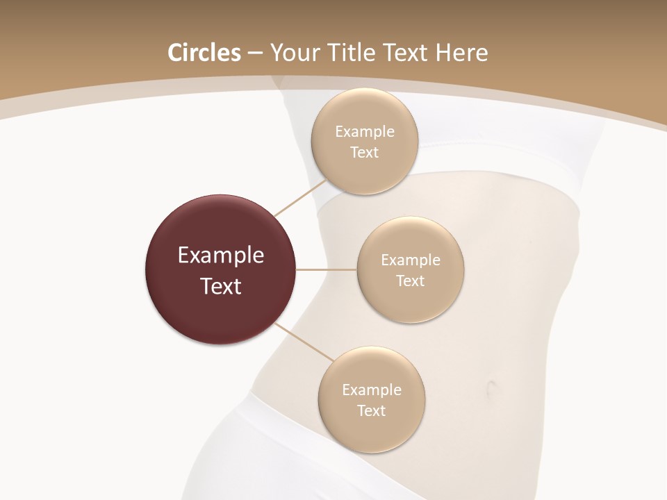 Body Of Young Woman Over White Background PowerPoint Template