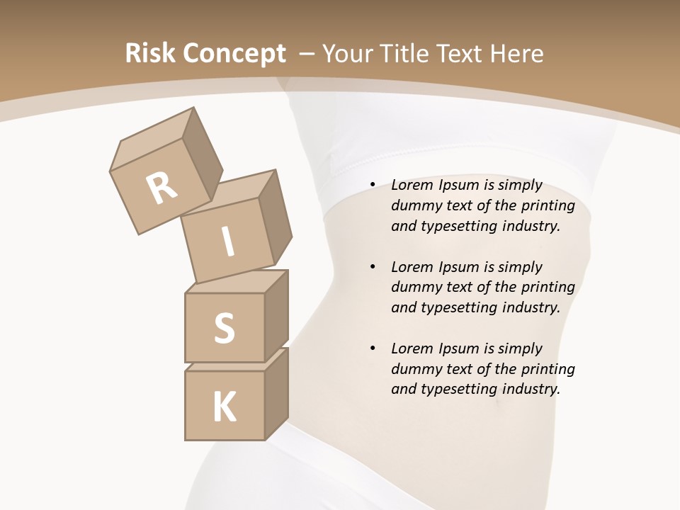 Body Of Young Woman Over White Background PowerPoint Template