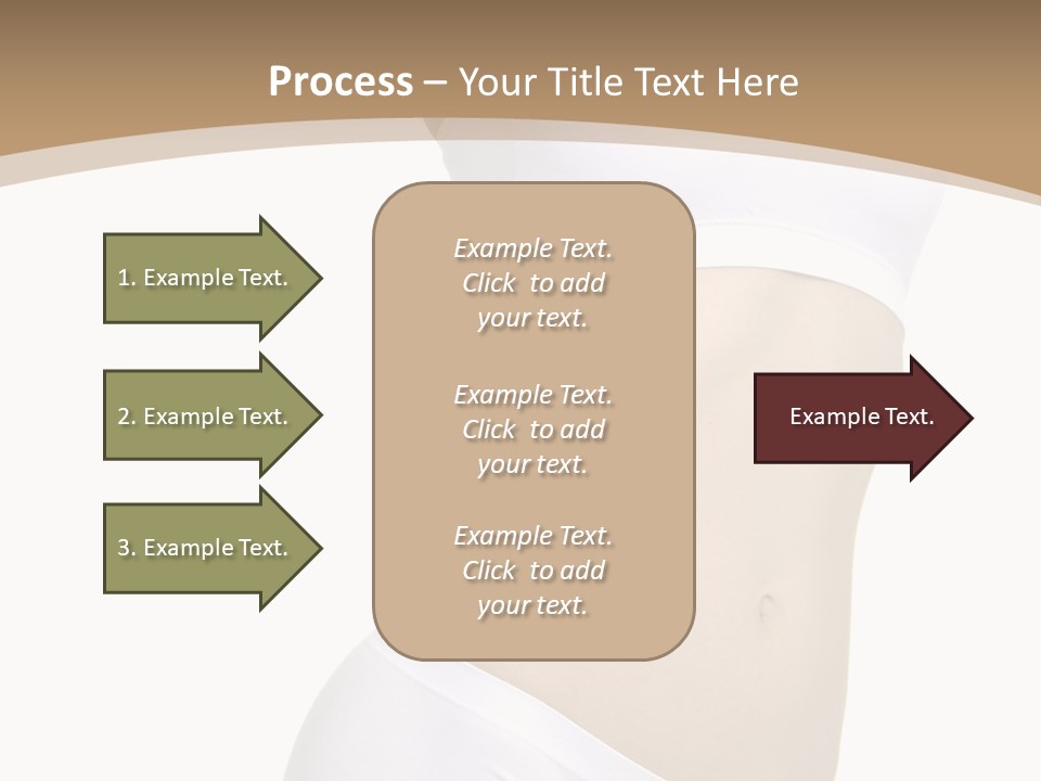 Body Of Young Woman Over White Background PowerPoint Template