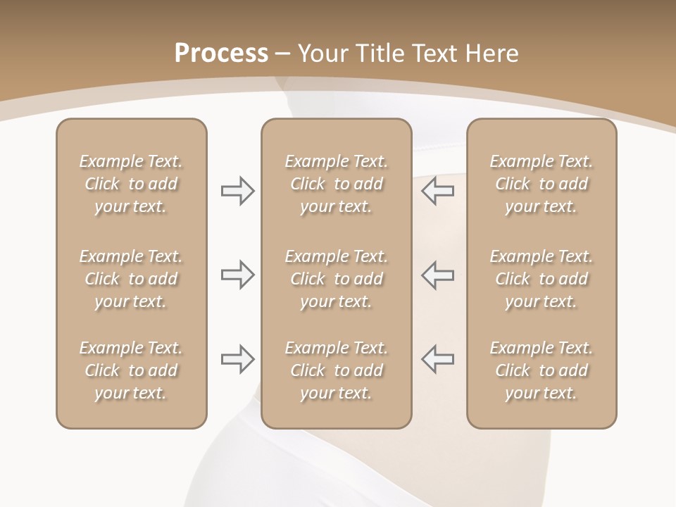 Body Of Young Woman Over White Background PowerPoint Template