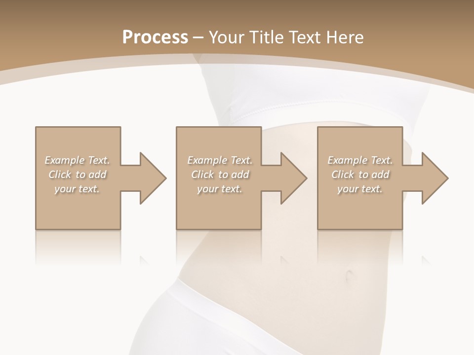 Body Of Young Woman Over White Background PowerPoint Template