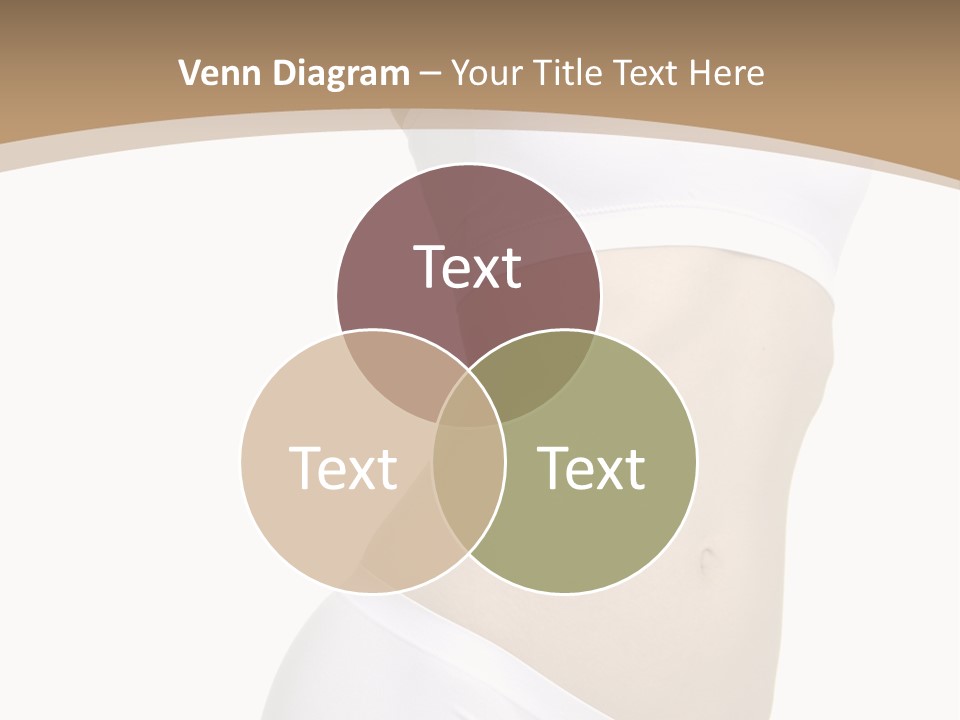 Body Of Young Woman Over White Background PowerPoint Template