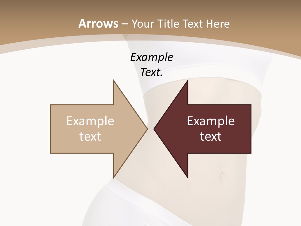 Body Of Young Woman Over White Background PowerPoint Template