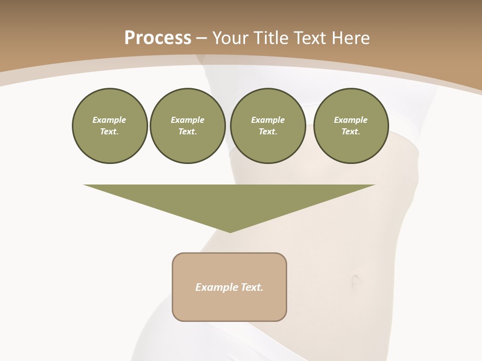 Body Of Young Woman Over White Background PowerPoint Template