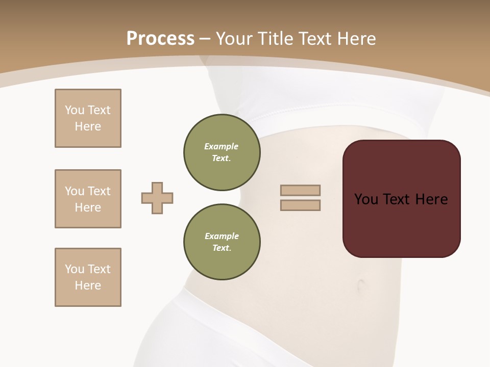 Body Of Young Woman Over White Background PowerPoint Template