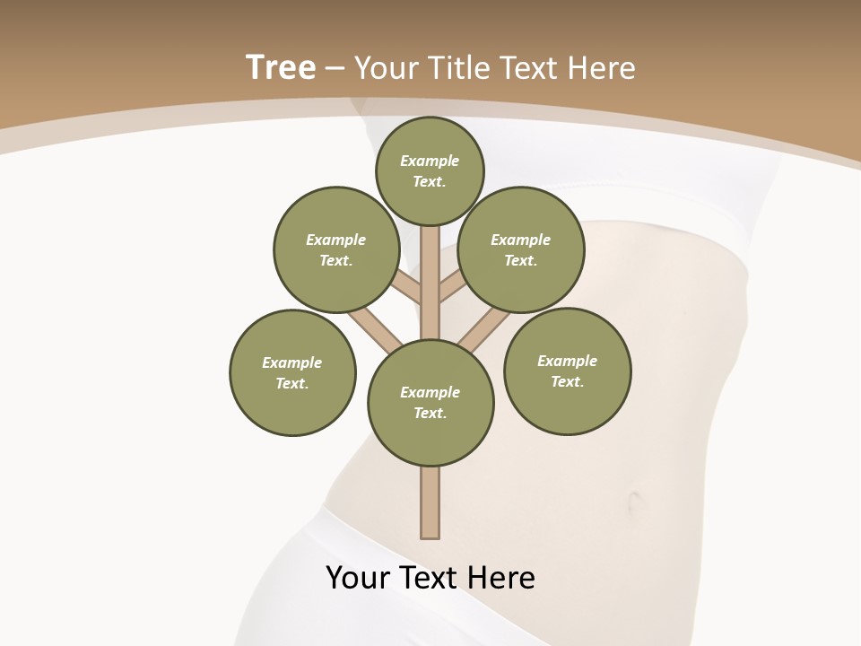 Body Of Young Woman Over White Background PowerPoint Template