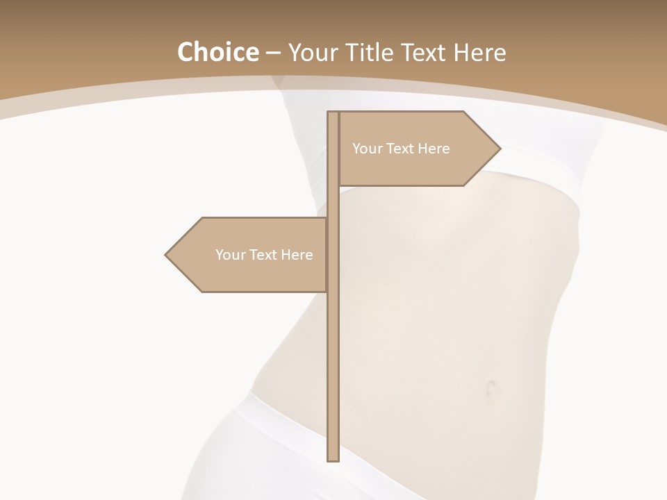 Body Of Young Woman Over White Background PowerPoint Template