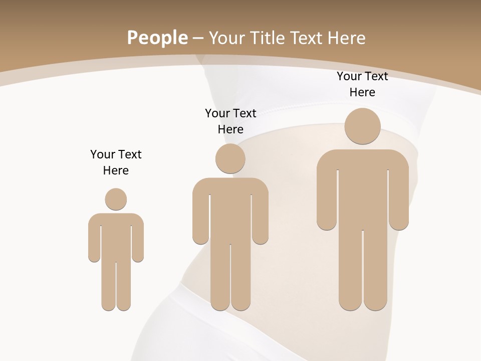 Body Of Young Woman Over White Background PowerPoint Template