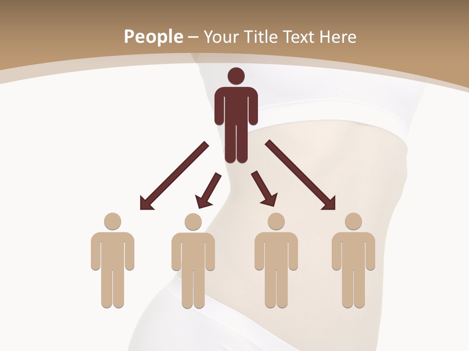 Body Of Young Woman Over White Background PowerPoint Template