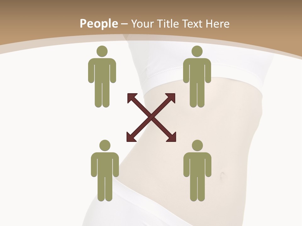 Body Of Young Woman Over White Background PowerPoint Template