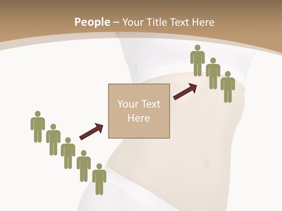 Body Of Young Woman Over White Background PowerPoint Template