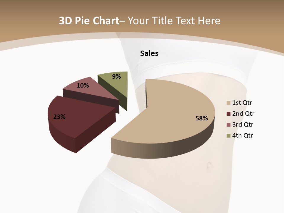 Body Of Young Woman Over White Background PowerPoint Template