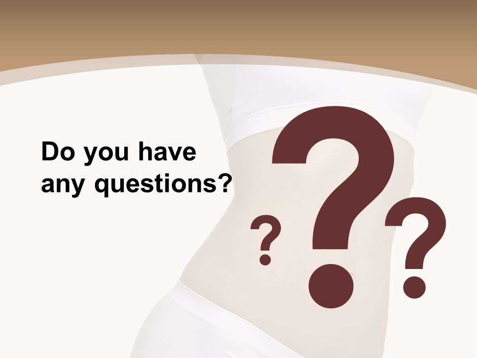 Body Of Young Woman Over White Background PowerPoint Template