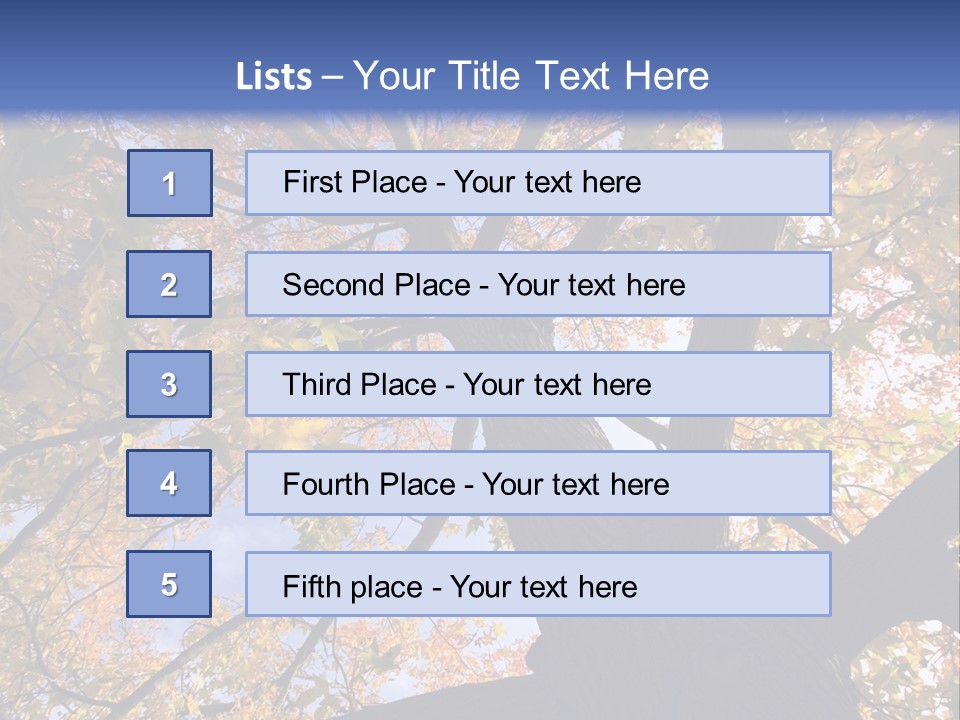 Looking Up Autumn Leaves, London England Uk PowerPoint Template