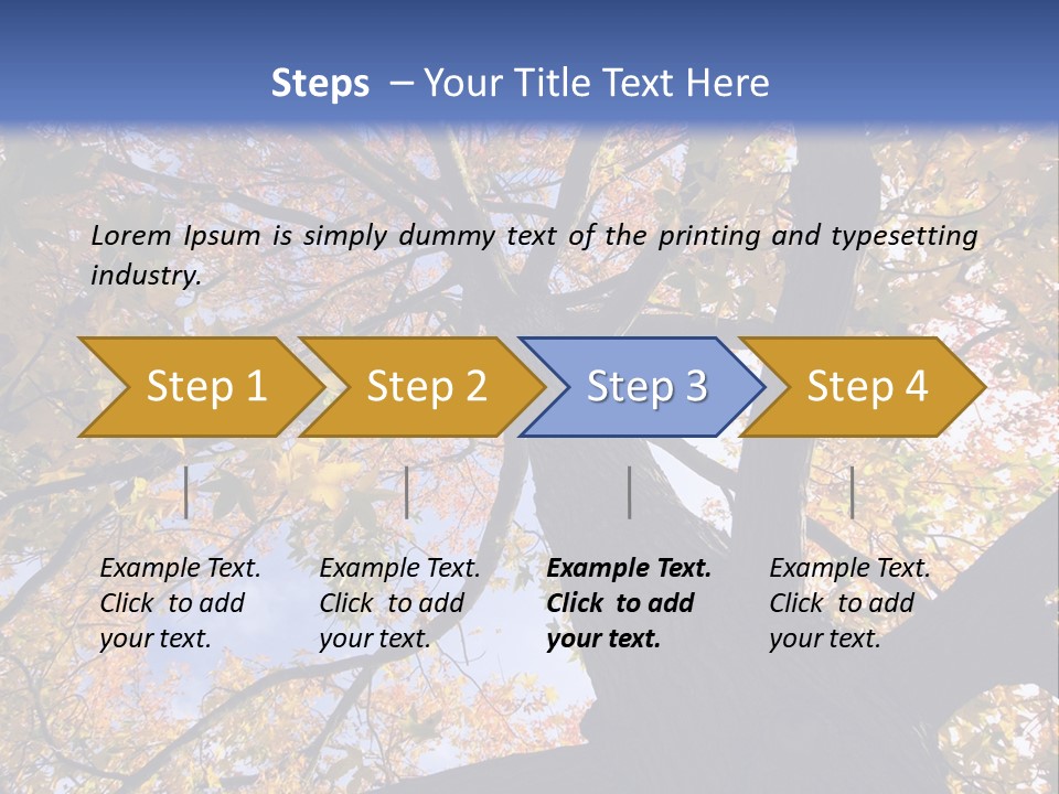 Looking Up Autumn Leaves, London England Uk PowerPoint Template