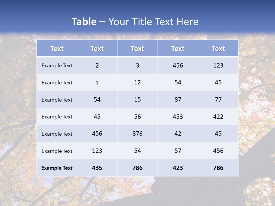 Looking Up Autumn Leaves, London England Uk PowerPoint Template