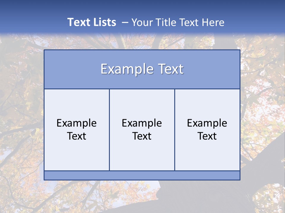 Looking Up Autumn Leaves, London England Uk PowerPoint Template