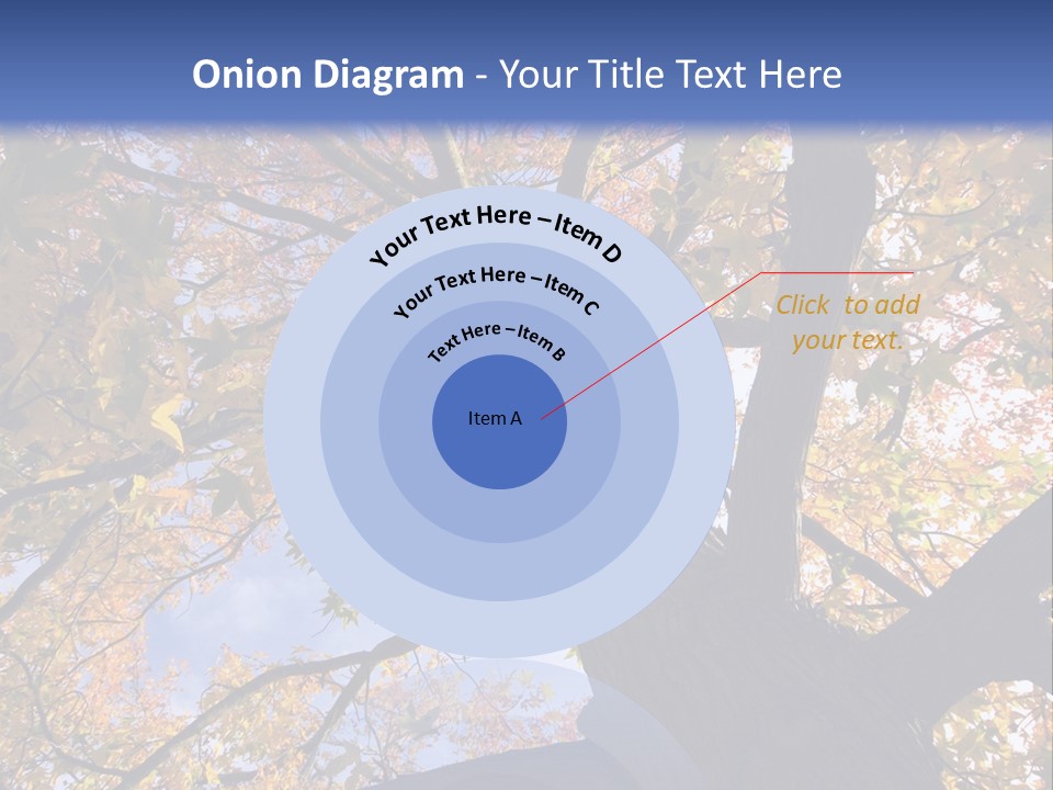 Looking Up Autumn Leaves, London England Uk PowerPoint Template