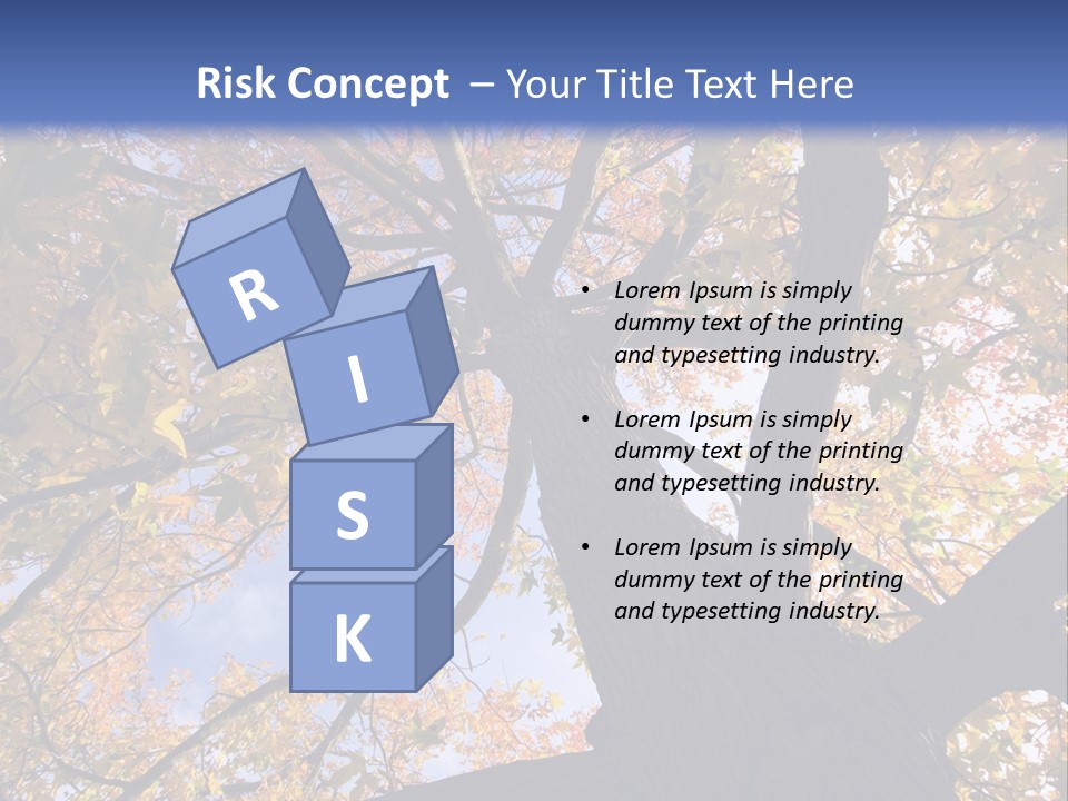 Looking Up Autumn Leaves, London England Uk PowerPoint Template