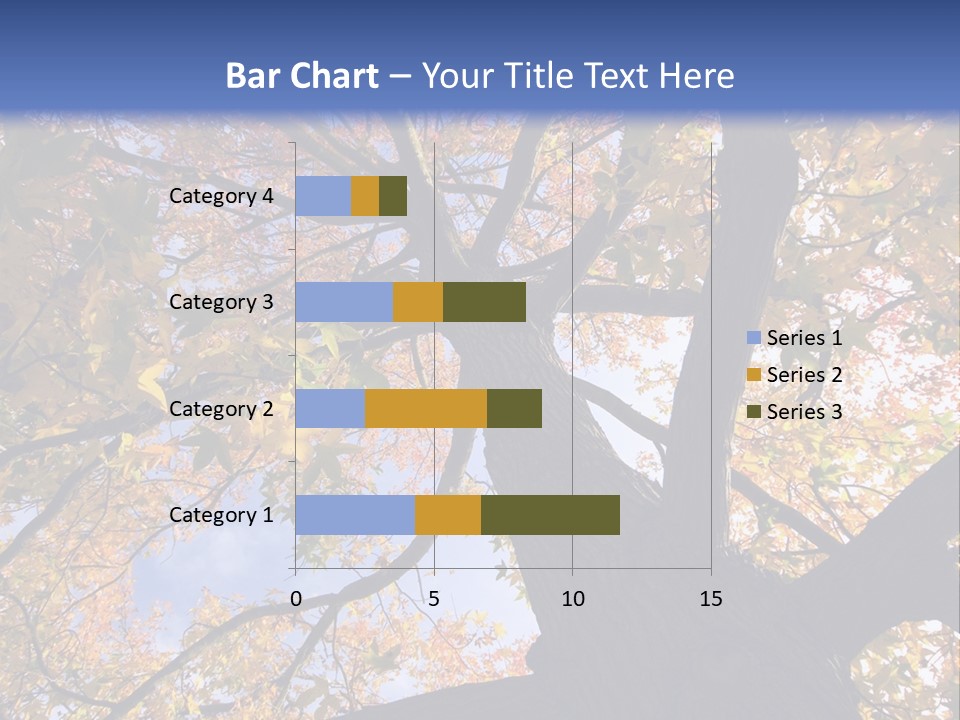 Looking Up Autumn Leaves, London England Uk PowerPoint Template