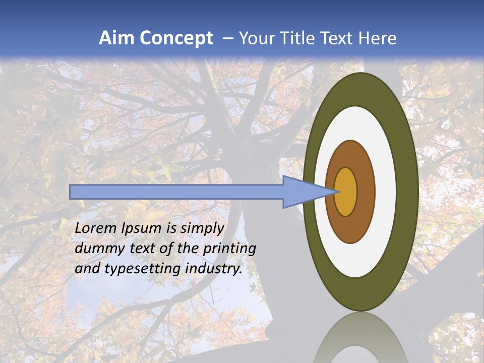 Looking Up Autumn Leaves, London England Uk PowerPoint Template