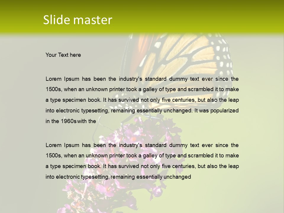 Monarch Butterfly PowerPoint Template