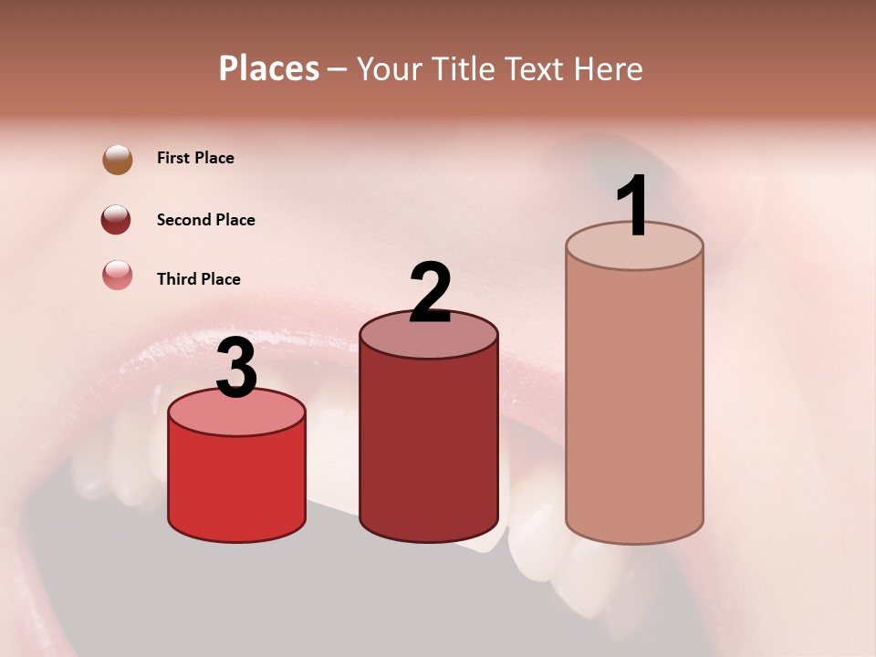 Female With Healthy Mouth And Teeth PowerPoint Template