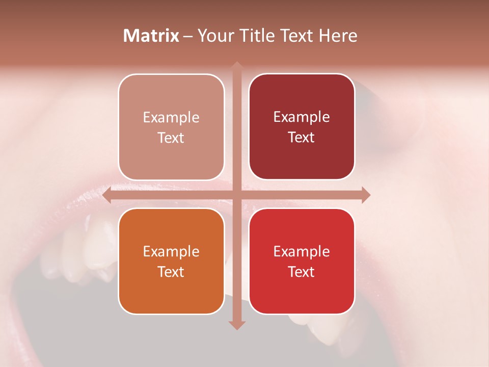 Female With Healthy Mouth And Teeth PowerPoint Template