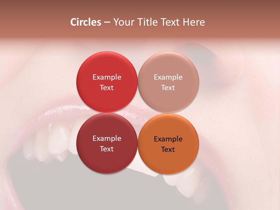 Female With Healthy Mouth And Teeth PowerPoint Template