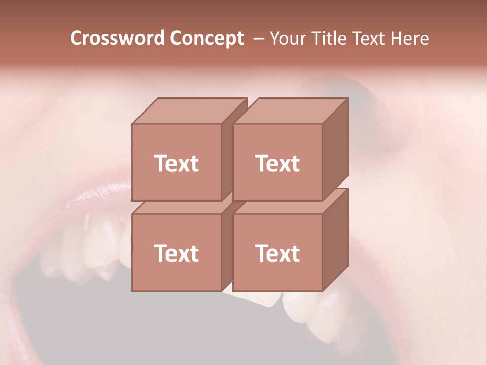 Female With Healthy Mouth And Teeth PowerPoint Template