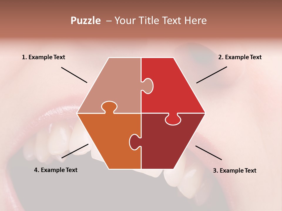 Female With Healthy Mouth And Teeth PowerPoint Template