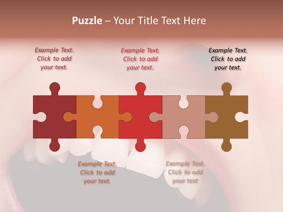 Female With Healthy Mouth And Teeth PowerPoint Template