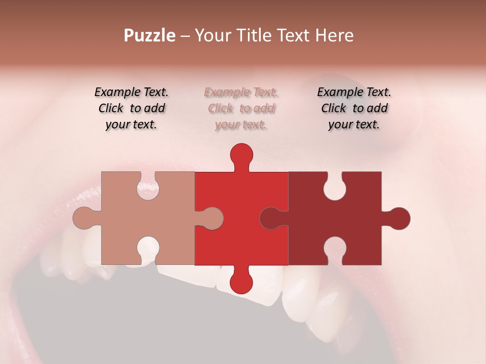 Female With Healthy Mouth And Teeth PowerPoint Template