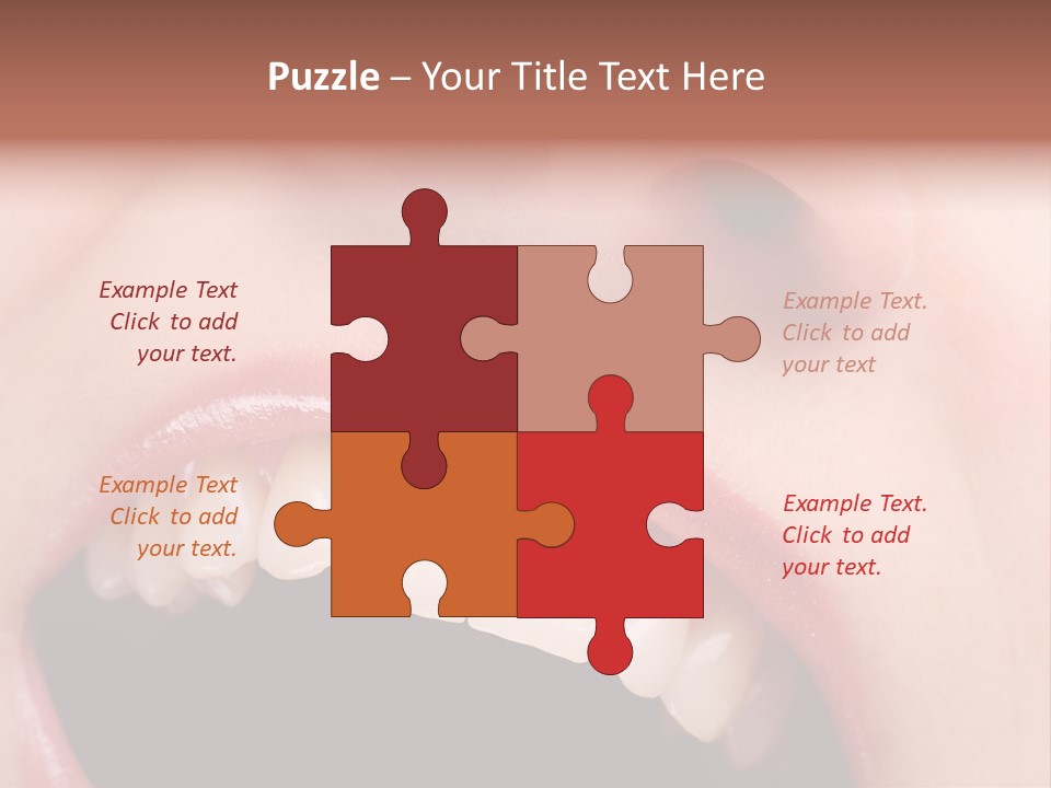 Female With Healthy Mouth And Teeth PowerPoint Template